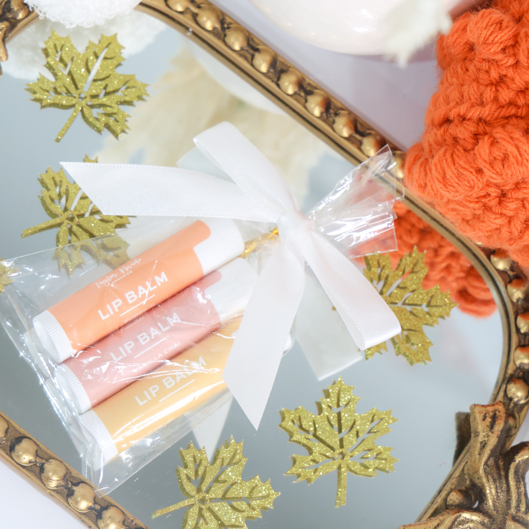 Taylor Made Organics - Fall Lip Balm Gift Set – Pumpkin, Citrus & Vanilla Chai