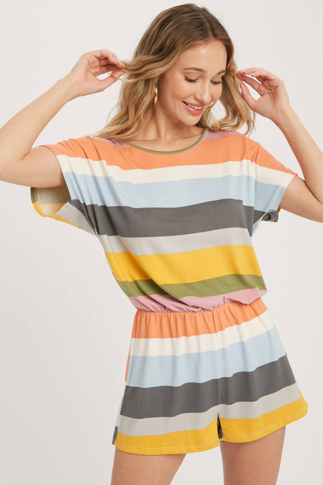 Multi Color Striped Romper
