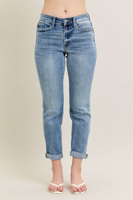 Judy Blue Essential Mid Rise Boyfriend Jean