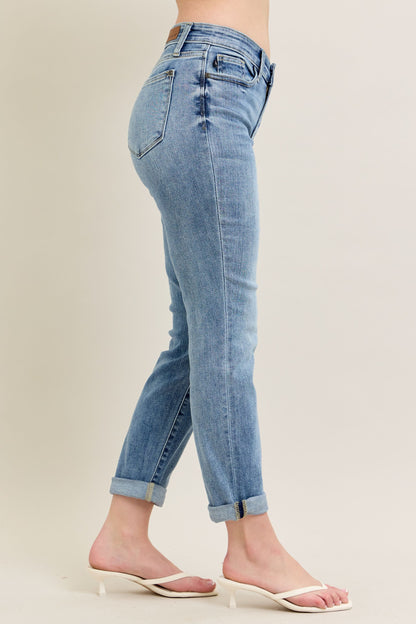 Judy Blue Essential Mid Rise Boyfriend Jean