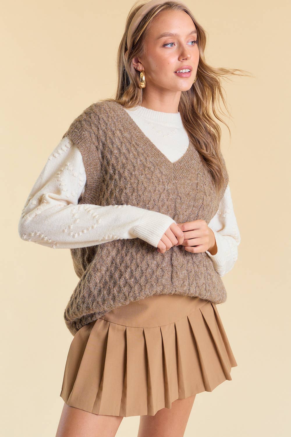 Cool Kids Cable Knit Vest