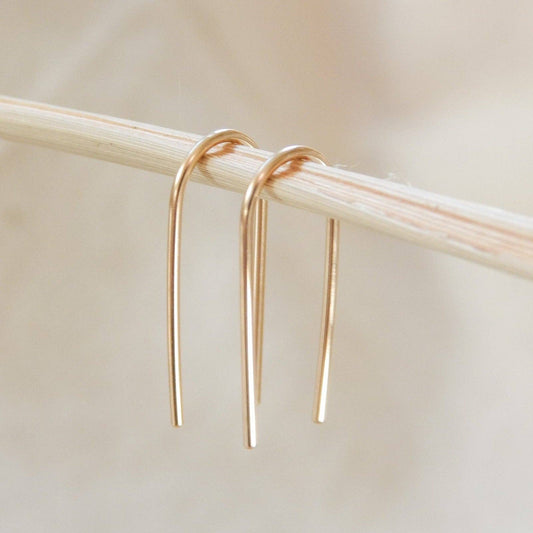 Open Arc Earrings - Hypoallergenic, Waterproof, Minimalist