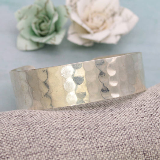 Silver Hammered Cuff