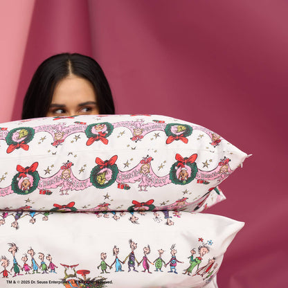 KITSCH - The Grinch x Kitsch Satin Pillowcase in Cindy Lou Who