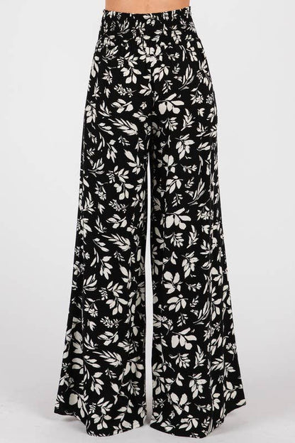 Final Touch Wide Smock Waist Wide Leg Pants