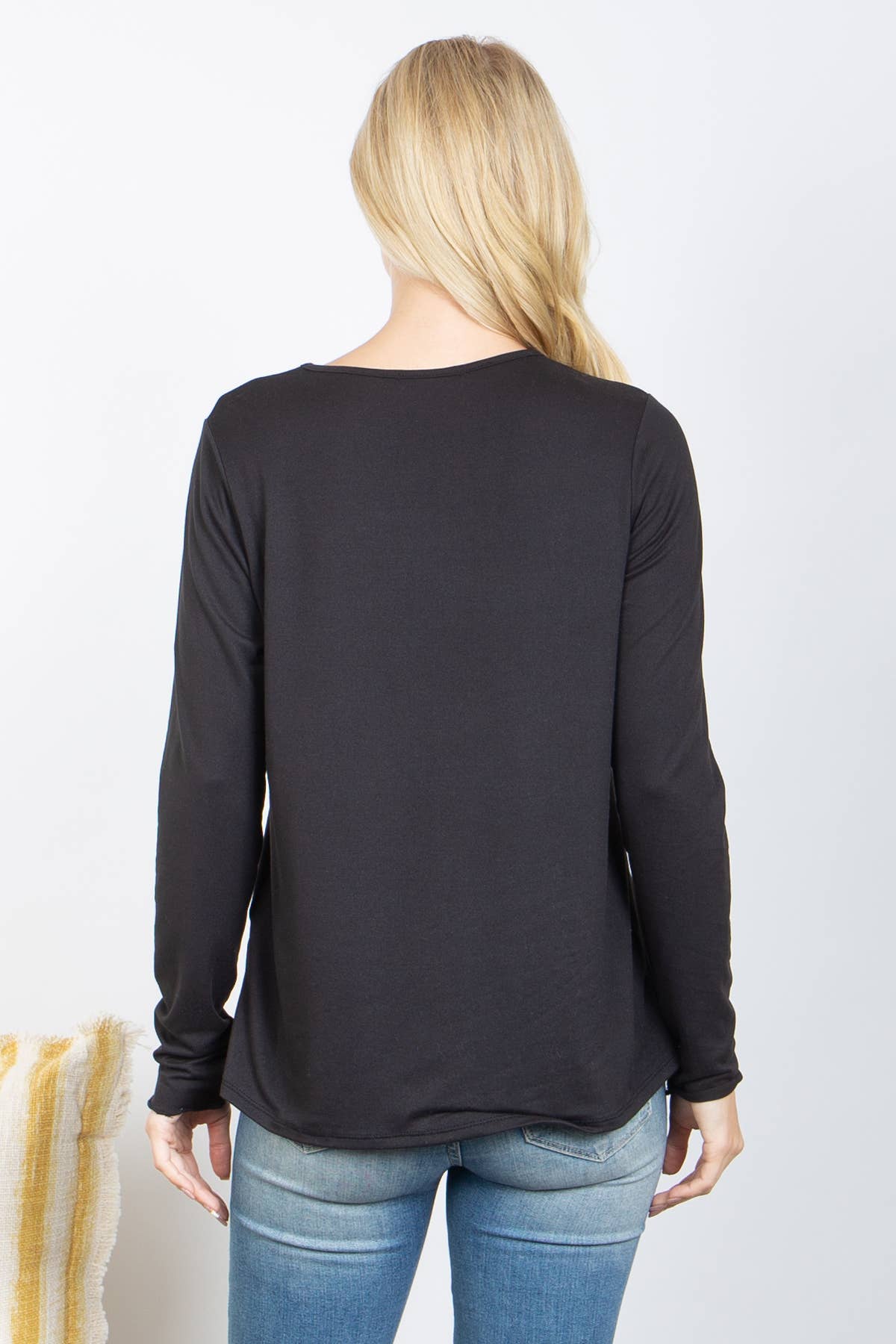 Long Sleeve Solid Color Layering Tee