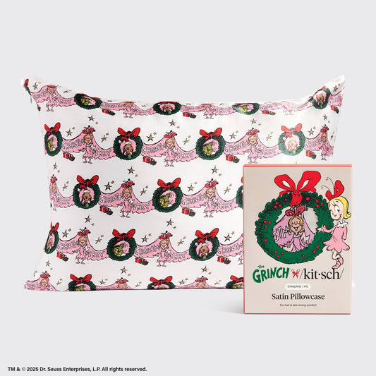 KITSCH - The Grinch x Kitsch Satin Pillowcase in Cindy Lou Who