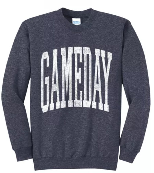 GAMEDAY Arch Distressed Crewneck Sweatshirt