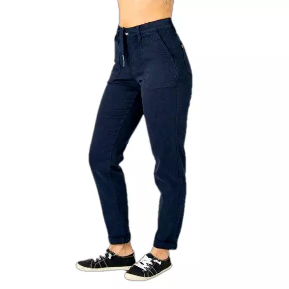 Judy Blue Navy Cuffed Jogger