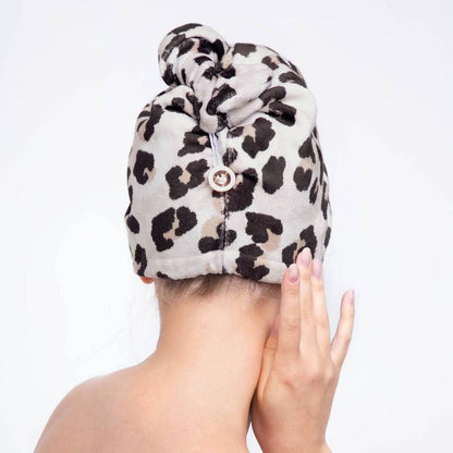 KITSCH - Quick Dry Hair Towel - Leopard