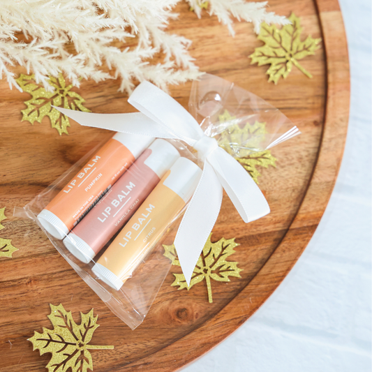 Taylor Made Organics - Fall Lip Balm Gift Set – Pumpkin, Citrus & Vanilla Chai