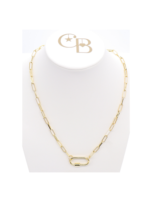 Ashley Necklace with Piper Carabiner - 16"