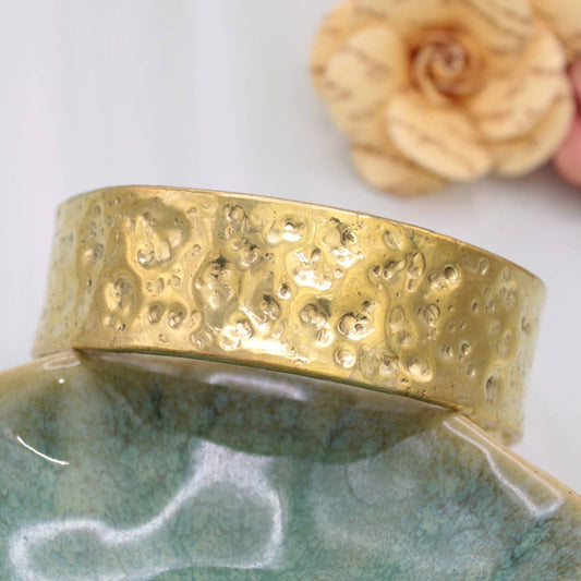 Gold Textured Cuff Bracelet